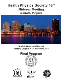 2015 HPS Midyear Meeting Final Program