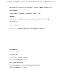 Discerning Role of a Functional Arsenic Resistance Cassette in Evolution and Adaptation Of