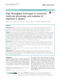 High Throughput Techniques to Reveal the Molecular Physiology and Evolution of Digestion in Spiders Felipe J