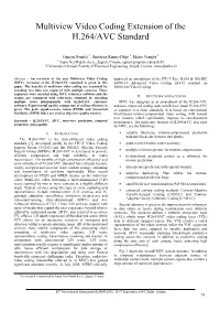 Multiview Video Coding Extension of the H.264/AVC Standard