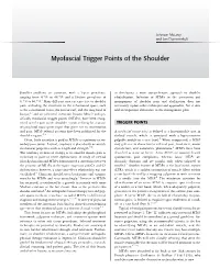 Myofascial Trigger Points of the Shoulder