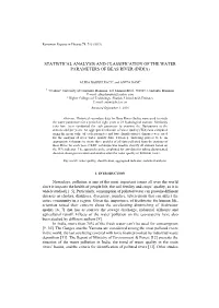 Statistical Analysis and Classification of the Water Parameters of Beas River (India)