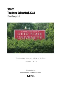 STINT Teaching Sabbatical 2018 Final Report
