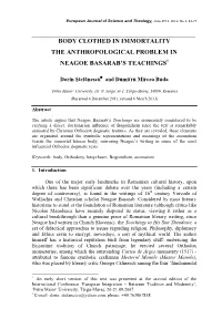 The Anthropological Problem in Neagoe Basarab's Teachings