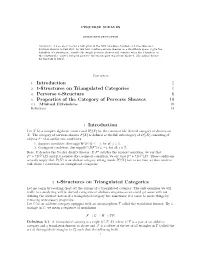 1. Introduction 1 2. T-Structures on Triangulated Categories 1 3