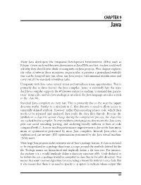 Chapter 9: Java