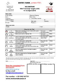 ENTRY FORM (Writable PDF) Save the Completed