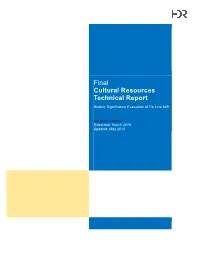 Final Cultural Resources Technical Report Historic Significance Evaluation of Tie Line 649