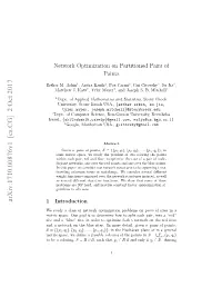 Network Optimization on Partitioned Pairs of Points