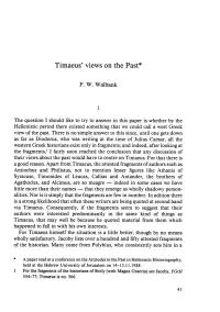Timaeus' Views on the Past*