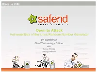 Vulnerabilities of the Linux Random Number Generator