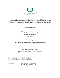 Accuracy Improvement of Predictive Neural Networks for Managing Energy in Solar Powered Wireless Sensor Nodes