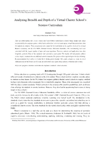 Analyzing Breadth and Depth of a Virtual Charter School's Science