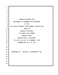 Meeting Minutes, C&I 11-13-2020