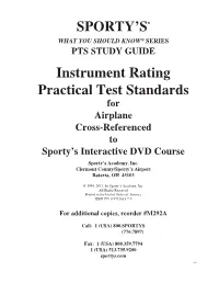 SPORTY's® Instrument Rating Practical Test Standards