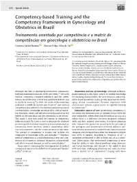 Competency-Based Training and the Competency Framework In