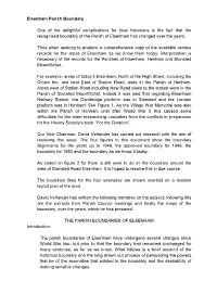 Elsenham Parish Boundary Notes