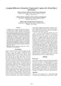Grasping Multisensory Integration: Proprioceptive Capture After Virtual