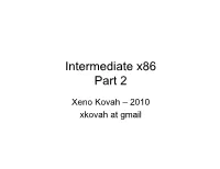 Intermediate X86 Part 2