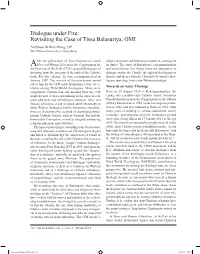 Revisiting the Case of Tissa Balasuriya, OMI Ambrose Ih-Ren Mong, OP the Chinese University of Hong Kong