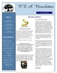 C.E.A. Newsletter