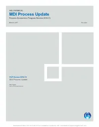 MDI Process Update Process Economics Program Review 2016-13
