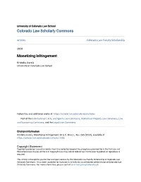 Monetizing Infringement