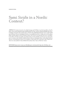 Sami Sieidis in a Nordic Context?