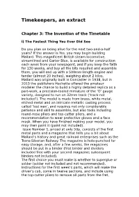 Timekeepers, an Extract