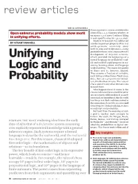 Unifying Logic and Probability