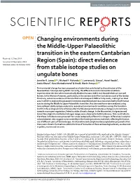 Changing Environments During the Middle-Upper
