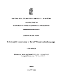Relational Representation of the LLVM Intermediate Language