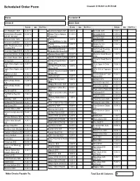 Scheduled Order Form Created: 5/19/2021 8:29:59 AM