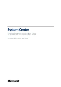 System Center Endpoint Protection for Mac