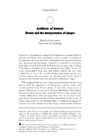 Artifacts of History Events and the Interpretation of Images