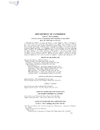 DEPARTMENT of COMMERCE Herbert C
