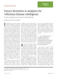 Future Directions in Analytics for Infectious Disease Intelligence Toward an Integrated Warning System for Emerging Pathogens