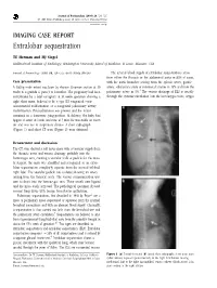 IMAGING CASE REPORT Extralobar Sequestration