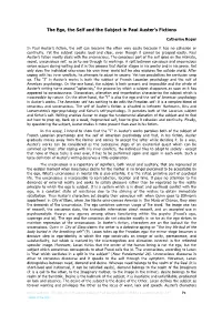 The Ego, the Self and the Subject in Paul Auster's Fictions