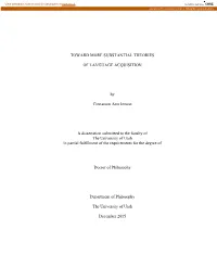 Toward More Substantial Theories of Language