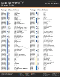 Atlas Networks TV Channel Guide