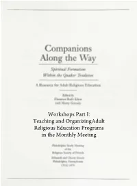 Companions Along the Way -- Workshops Part 1 -- Teaching And