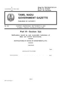 Tamil Nadu Government Gazette