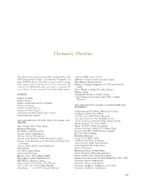 View the Thematic Outline