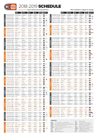 2018-2019Schedule