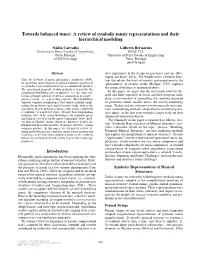 A Review of Symbolic Music Representations and Their Hierarchical Modeling