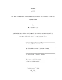 A Thesis Entitled the Short-Term Impacts of Burning and Mowing on Prairie Ant Communities of the Oak Openings Region by Russell