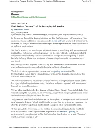 In the Waning Days of the Bush Administration, Tim Dechristopher, A