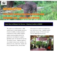 Learn How to Mitigate the Human – Elephant Conflict in BBSNP