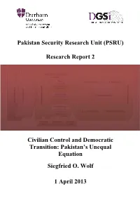 (PSRU) Research Report 2 Civilian Control and Democratic Transition